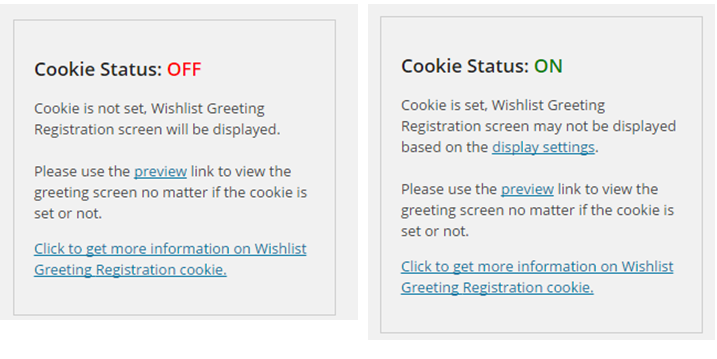 Cookie Status Notifications