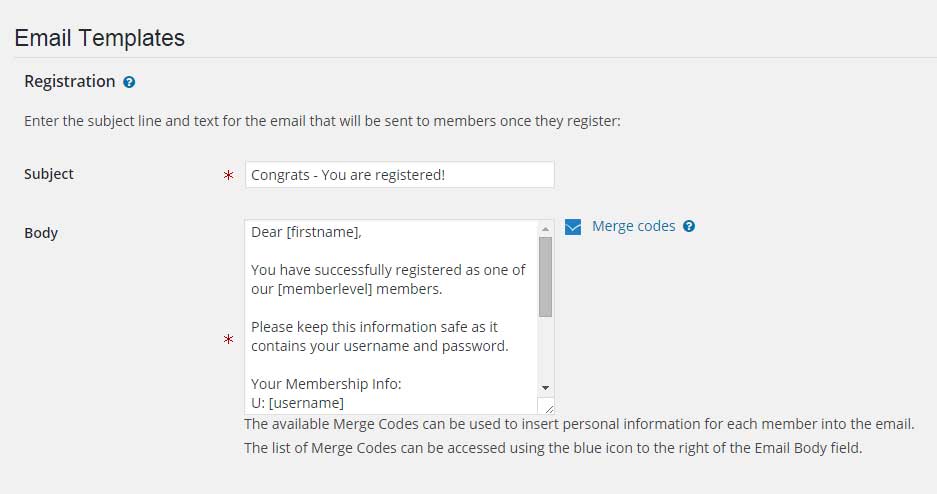 Member register template