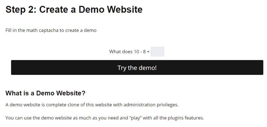 Step #2: Create Your Private Demo Website