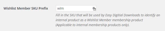 Wishlist Member SKU Prefix