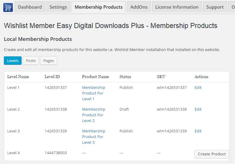 Adding Membership Products 
